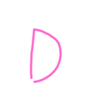 アルファベット文字スタンプ（個別スタンプ：4）