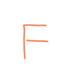 アルファベット文字スタンプ（個別スタンプ：6）