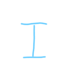 アルファベット文字スタンプ（個別スタンプ：9）