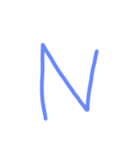 アルファベット文字スタンプ（個別スタンプ：13）