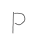 アルファベット文字スタンプ（個別スタンプ：15）