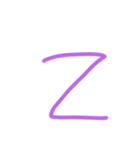 アルファベット文字スタンプ（個別スタンプ：25）
