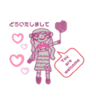 Misaki drawing (英語-日本語)（個別スタンプ：6）