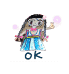 Misaki drawing (英語-日本語)（個別スタンプ：7）