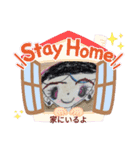 Misaki drawing (英語-日本語)（個別スタンプ：9）
