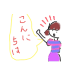 おかっぱおんなのこ（個別スタンプ：6）