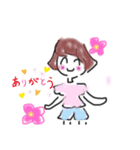 おかっぱおんなのこ（個別スタンプ：7）