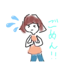 おかっぱおんなのこ（個別スタンプ：8）