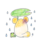 森の中の鹿猫アライグマとその友達（個別スタンプ：3）