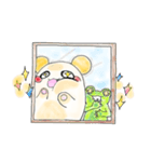 森の中の鹿猫アライグマとその友達（個別スタンプ：6）