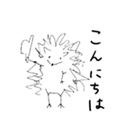 白黒のハリネズミたち（個別スタンプ：17）