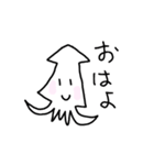 しろいイカ（個別スタンプ：7）