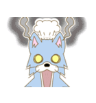 表情豊かな青色オオカミ（個別スタンプ：15）
