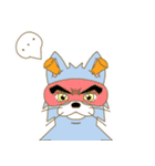 表情豊かな青色オオカミ（個別スタンプ：16）