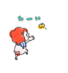 赤いアフロ（個別スタンプ：5）
