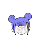 ムラサキ アタマ ノ オンナノコ（個別スタンプ：6）
