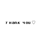 シンプルな白黒文字の日常的な会話（個別スタンプ：14）