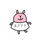 Tシャツで会話するうさぎさん（個別スタンプ：5）