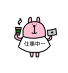 Tシャツで会話するうさぎさん（個別スタンプ：34）