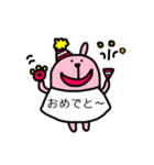 Tシャツで会話するうさぎさん（個別スタンプ：35）