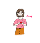 短い髪の少女（個別スタンプ：1）
