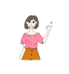 短い髪の少女（個別スタンプ：16）