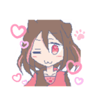 女の子ドット絵スタンプ（個別スタンプ：3）
