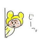 クマとアホ毛くんのスタンプ2（個別スタンプ：4）