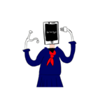 スマホJKちゃんと竹輪メイドさん（個別スタンプ：1）