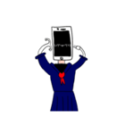 スマホJKちゃんと竹輪メイドさん（個別スタンプ：3）