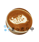 デザインカプチーノ（ラテアート）スタンプ（個別スタンプ：11）