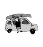 カヌー 車女子（個別スタンプ：1）