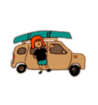 カヌー 車女子（個別スタンプ：3）