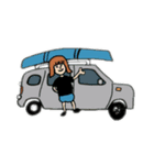 カヌー 車女子（個別スタンプ：4）