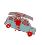 カヌー 車女子（個別スタンプ：5）