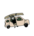 カヌー 車女子（個別スタンプ：6）