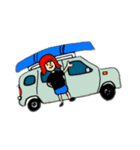 カヌー 車女子（個別スタンプ：7）