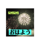 実写花火で挨拶するよん（個別スタンプ：4）