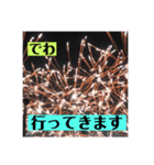 実写花火で挨拶するよん（個別スタンプ：7）