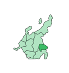 小学生 日本地図クイズ2 東北、中部地方編（個別スタンプ：20）