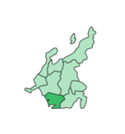 小学生 日本地図クイズ2 東北、中部地方編（個別スタンプ：32）