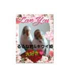 るるな君＆キウイ姫仲良し夫婦（個別スタンプ：1）