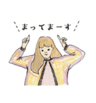 あんにゅいな女の子と猫のいらすと（個別スタンプ：8）
