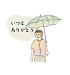 あんにゅいな女の子と猫のいらすと（個別スタンプ：9）