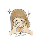 あんにゅいな女の子と猫のいらすと（個別スタンプ：21）