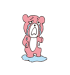 ピンクのくまくん（個別スタンプ：8）