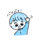 水色ちゃん。1（個別スタンプ：1）