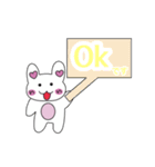ハート耳のうさぎちゃん（個別スタンプ：1）