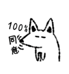 たまに口が悪いモノクロ犬（個別スタンプ：6）