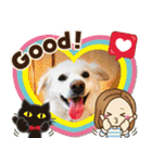 ピースワンコ 保護犬スタンプ でか文字ver.（個別スタンプ：12）